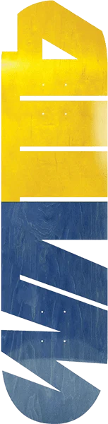 411VM Cut Out Deck - 8.0 Inch Yellow/Blue | SaltyProshop